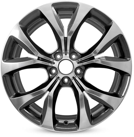 New Single 19 19x8 Inch Alloy Wheel for 2015-2017 Chrys 200 | OEM Design Replacement Rim | Polished Grey | Direct Fit - OE Stock Specs | 2515