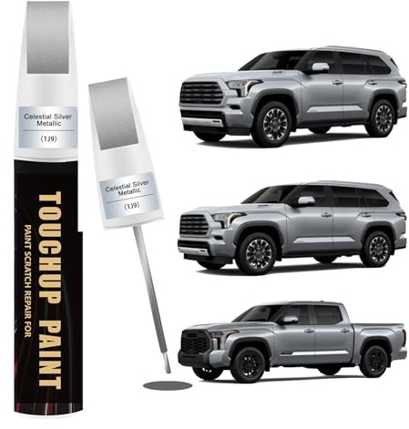 Celestial Silver Metallic(1J9) Car Paint Touch Up Pen for Toyota, 2-In-1 Color Accurate Touch Up Car Scratch Repair Paint Exact Match Toyota Series Automotive Scratch Remover for Nicks & Chips Repair