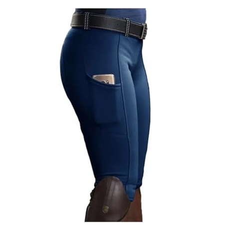 RUWLFE Ridsport, knäbyxor, ridning, tights, ficka, höftlyftbyxor, män, kvinnor, racingbyxor för kvinnor, BLÅ, 3XL