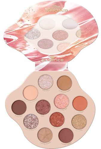 essence Disney THE LITTLE MERMAID palette ombretti, lunga durata, Ultra pigmentato, risultato istantaneo, brillante, metallica (8.8g)