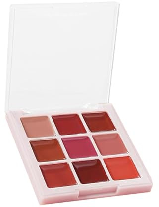 Palette Labbra Donna Idratante A Lunga Tenuta Non Appiccicoso Effetto Opaco | Set di Gloss Labbra 9 Colori Trucco Quotidiano Festa Occasioni Speciali Palette Colori Per Ragazze Collezione Makeup