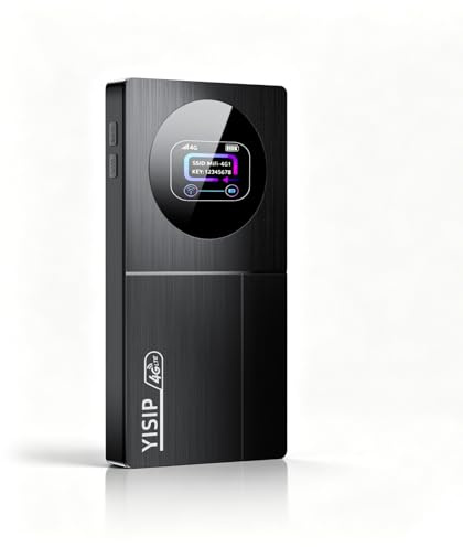 YISIP 4G LTE Mobiler Wlan Router,Hotspot,Portable WiFi,Mobile WiFi Router ,Dual Chips, WiFi 6,10000mAh Battery,SIM Card,Unlocked SIM Slot,for Travel, home(EU Only)