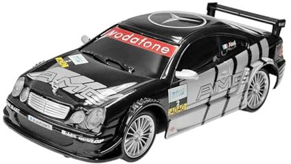 Cartronic Mercedes-Benz CLK AMG (Maßstab 1:24) - Slotcar Rennauto mit beleuchteten Frontscheinwerfern 124 Auto-Rennbahnen - für Kinder ab 6 Jahren
