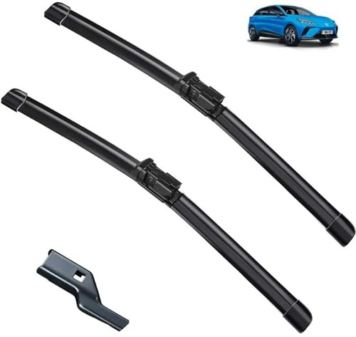 Balais d'essuie-glace avant compatible avec MG 4 MG4 EV Mulan EH32 2022 2023 Brosses de pare-brise de fenêtre Accessoires de voiture Recharges en caoutchouc (Color : Front, Size : LHD)