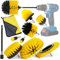 NCKIHRKK Brosse Perceuse, 10 Pièces Brosse Perceuse Nettoyage Kit pour Perceuse Électrique Brosse de Visseuse pour Voiture Roue pour Jantes, Cuisine, Salle de Bains, Baignoire, Carrelage, Sol, Tissu