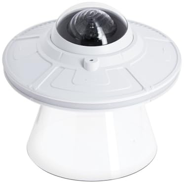 Xanlite - Spacelite Veilleuse Projecteur Vaisseau Spatial LED - 8 Modes d'Éclairage - Enceinte Bluetooth Intégrée - Synchronisation Sonore - Blanc