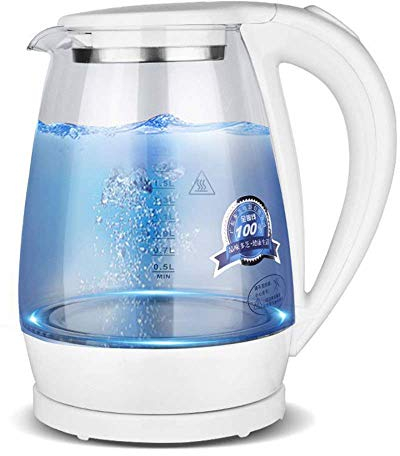 Hervidor eléctrico de vidrio, hervidor de agua con Control de temperatura de 2,0 L, luz Led, mantiene la caldera de agua inalámbrica, apagado automático, 100% gratis Safehappy