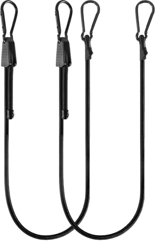 2 Stück Spanngummi mit Karabiner, 100cm Einstellbar Spanngummis, Extrem Belastbar, Starker Spanngurte mit Haken, für die Sicherung von Gepäck, Planen, Gepäckträgern, Motorrädern, Camps