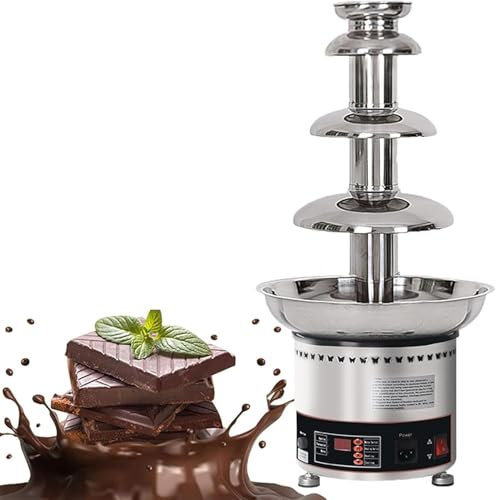 LIULIQ Large Capacity Chocolate Waterfall Machine, Chocolate Fondue Fountain Machine with Rapid Heating, Intelligent Constant Temperature, Adjustable Machine Temperature for Weddings Parties