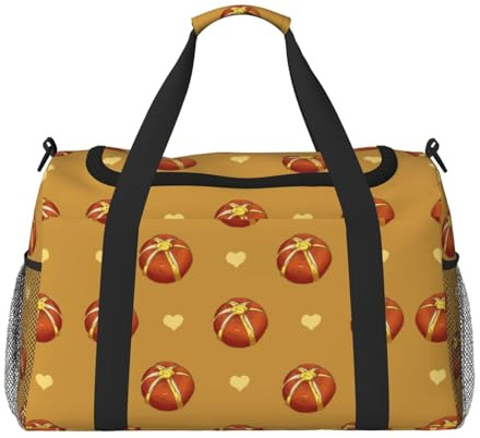 Grand sac de voyage imperméable avec imprimé pain beurré pour femme, sac de sport, gym pour homme