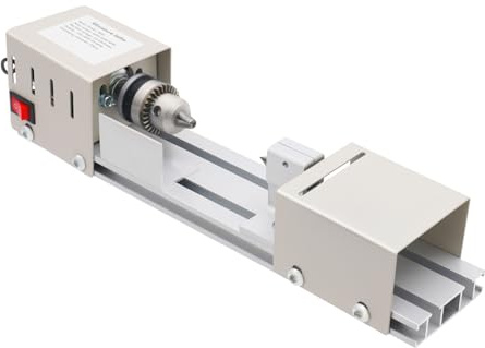 BAOCHADA Mini Drehmaschine, 96w 220v 7 Stufen Metalldrehmaschine,Drehbank Tischdrehbank mit 6 Schnitzmesser 9000RPM Metall-Drehwerkzeug für Perlen, Schmuck, Kunsthandwerk, für Sägeblatt 50mm/1.97in