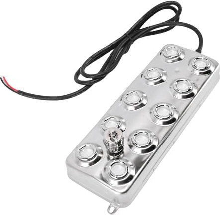 Fockety Brumisateur ultrasonique Silencieux à 10 têtes avec câble de 5 m, étanchéité IP67, en Acier Inoxydable, humidificateur pour Jardinage et Bassin