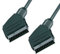 Câble Péritel - 1m - Cordon SCART Mâle à Mâle - Noir - 1 Mètre