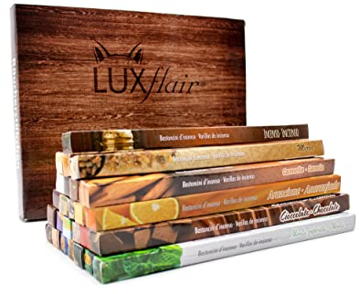Premium Räucherstäbchen Mix von Luxflair: 26 unterschiedliche Packungen von fruchtig bis klassisch, Winter Edition XXL Großpackung, Set original indischer Räucherstäbchen für kalte Jahreszeit