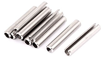 sourcing map a15081000ux0317 M4 x 25 mm Edelstahl-Feder, Spannstift, silberfarben, 10 Stück de