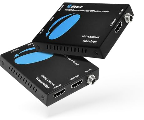 OREI 4K@60Hz HDMI Over Cat6 Balun 165ft One-Way IR Loop Out EDID HDR 18Gbps | HDMI Over CAT5, HDMI Balun – HDMI 2.0, HDCP 2.2/1.4, Dolby TrueHD, DTS-HD Master Audio, DVI 1.0