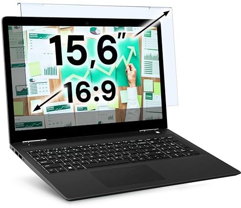 VINTEZ Blaulichtblockierende Displayschutzfolie für PC mit 15,6 Zoll Diagonale (39,6 cm), Anti-UV-Augenschutz-Filterfolie, Breitbild-Laptop- und Monitorrahmen, Aufhängungstyp (B 14,2 Zoll x H 8,7