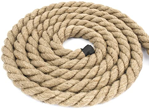 Seiletech.de JUTESEIL – 40m – 8mm Stark – Naturfasern Absperrseil Jute gedreht Tauziehen DIY Dekoration