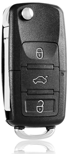 Volkswagen Skoda Seat Schlüsselgehäuse Klappschlüssel 3 Tasten Ersatz | Passend Golf Passat Polo Octavia Leon | Autoschlüssel Gehäuse Ohne Programmierung