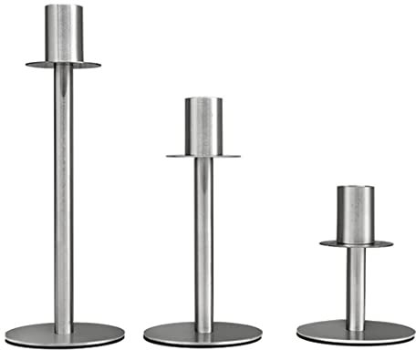 Kerzenhalter Kreativer Einfacher Kerzenhalter Aus Edelstahl, 3 Leuchterbecher Mit Unterschiedlichen Höhen, Für Feiertagsdekoration, Party