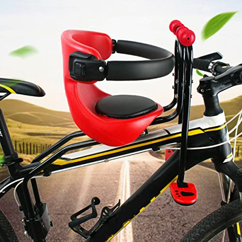 Jolre Siege Enfant Velo, siège Enfant de vélo, siège de vélo avec poignée de Garde-Corps, siège réglable avec Repose-Pieds pour vélo de Ville, vélo Pliant Cruiser, Charge maximale 30 kg.