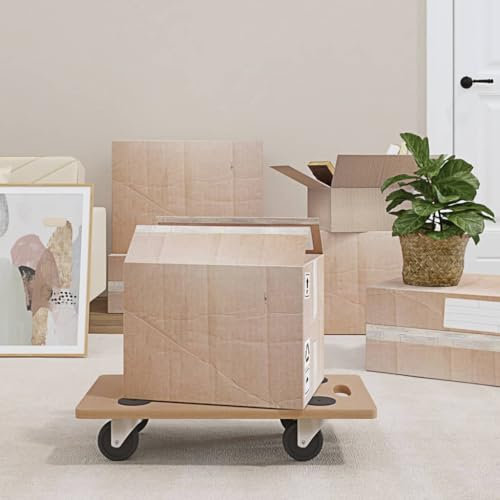 Paletten & Ladeplattformen Dolly Trolleys 2 Stück rechteckig Holzwerkstoff Business & Industrie