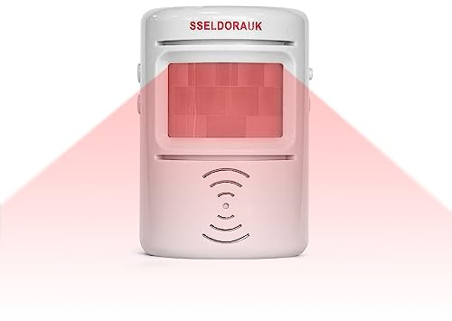 S SELDORAUK Bewegungsmelder mit Türklingel,Ladenglocke,Begrüßungsmelder,türklingel für Laden mit bewegungsmelder,Infrarot Begrüßungsgerät,für Haus Türeingang Laden Büro Sicherheitsalarm,13 Melodien