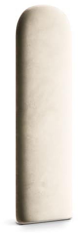 Muralo Panel de Pared Tapizado Magic Velvet - 30x100 cm, Crema | Cojín de pared acolchado en terciopelo, efecto 3D, montaje en la pared con adhesivo, ideal como cabecero de cama o respaldo