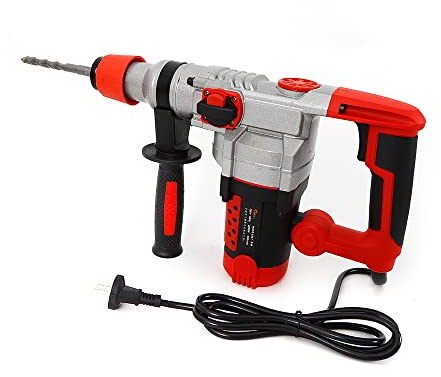 Martello perforatore SDS-Plus, 2200 Watt, martello scalpello, martello a percussione + valigetta Set martello scalpello, trapano a percussione per cemento armato, muratura, piastrelle