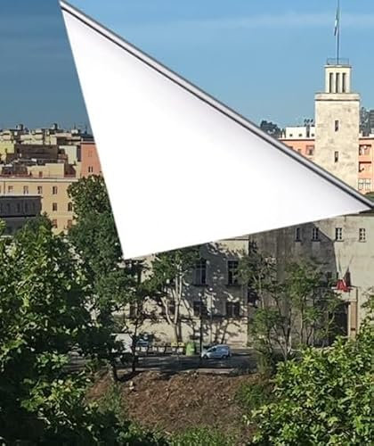 Pellicola Specchio per Finestre (120 x 200) MISURE GRANDI - NO COLLA Oscurante Privacy Riflettente Unidirezionale 99% Anti-UV Controllo del Calore Ufficio Casa vetri (Argento-Adesiva SENZA colla)