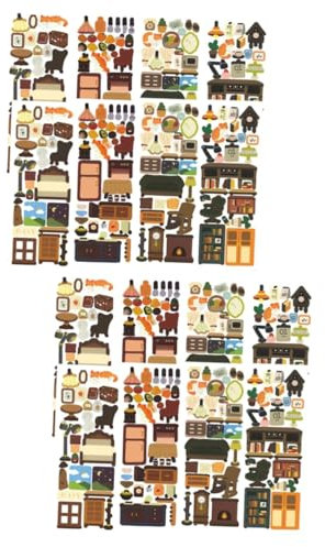 NUOBESTY 2sets Scrapbooking Aufkleber Adhesive Planer Aufkleber Tagebuch Buch Etiketten Vintage Journaling Dekorative 8 Stücke * 2