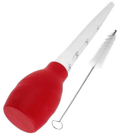 Garneck Silicone Stand up Turkey Baster Cooking Accessories Kit Cleaning Brush for BBQ Air Fryer