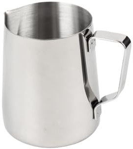 Bricco Per Latte In Acciaio Inox 350/600ML Ghirlanda In Acciaio Inox Tazza di Schiuma di Latte Pentola Schiuma Caffè Latte Tazza Contenitore di Caffè Latte Bollitore In Metallo Bar Attrezzo Della Cuci