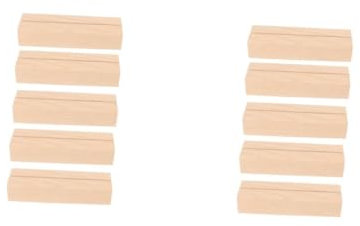 Gadpiparty 2 Sätze Zettelhalter Aus Holz Mit Notizen Geschäft Stand Desktop Inhaber Name Karte Post Für Tischgestell Memohalter Aus Holz Dekoration Anzeigen Fotohalter Memo-clip 5 Stück * 2