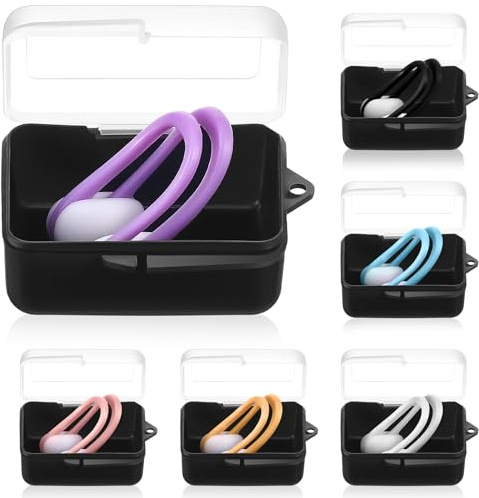 Hiboom Set of 6 Swimming Nose Clip for Kids (Age 7+) and Adult Waterproof Pool Nose Plugs for Diving Swimming and Other Water Sports with Individual Box Packed(Multicolor,Classic Style)