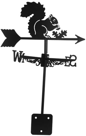 TOYANDONA Ardilla Decorativa de Techo Veleta Metálica para Exteriores Elegante Indicador de Dirección del Viento para Jardines de Casas de Campo