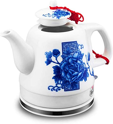 HLRTBCN Teiera per Acqua in Ceramica elettrica in Ceramica, brocca Teiera-Retro 1.2L, Acqua da 1000W Veloce per Base Rimovibile, Alimentazione Automatica, Secco di bollire/b/c/d Aqiong