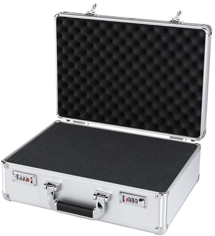 Aluminiumkoffer – Professioneller Aufbewahrungskoffer, sichere Schutzbox, multifunktionaler Organizer-Koffer, integrierte -Spind-Kiste, tragbare, langlebige Ausrüstungstasche, kompakte