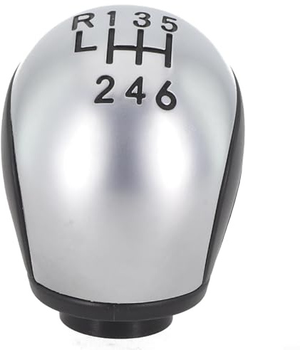 Yuanpgky Pomo de palanca de cambios para Citroen C5 2001-2008 y 407 RCZ, 6 velocidades, plástico ABS y cuero, ergonómico (6 velocidades)