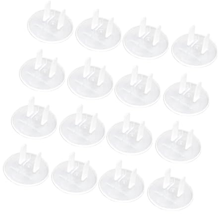 TOBBOMEY 32 Stück Teiliges Transparentes Steckdosen-schutzset Kindersichere Steckdosensicherungen für Jungen und Mädchen Langlebige Home Socket Cover zur Vermeidung von Stromschlägen