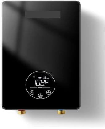 Chauffe-eau Électrique Sans Réservoir, Instantané Sous L'évier, Technologie Auto-modulante, Chauffage Blanc À Faible Consommation Économies d'énergie(Zwart)