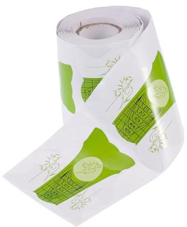 TOGEVAL 100 Piezas de Papel Verde para Extensiones de Uñas Líneas de Cuadrícula, Fácil de Aplicar y Quitar, Adecuado para Manicura DIY y Aprendizaje de Arte de Uñas