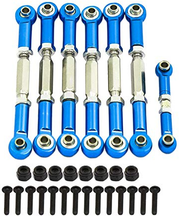 BDJXOZYH Full Set of Tie Rod Turnbuckles For RC 1/10 Slash 2WD Short Course Dark Blue