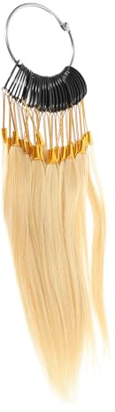 Alipis 30 pièces Échantillons Cheveux Naturels pour Test Couleur Mèches Réelles pour Salons Coiffure Nuancier Mèches Cheveux Droits Test Coloration Précise