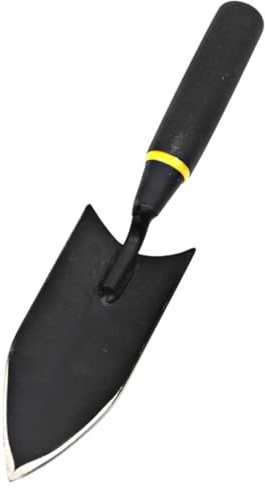 SHINEOFI Bêche de Jardin à Main en Acier Manganèse Épais Pelle Étroite Noire Outil Maniable pour Jardinage Creusage Précis Plantation Bonsaïs et Arbustes Accessoire Jardin Pratique