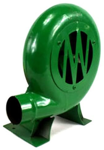 Helilyco Ventilatore manuale a manovella in stile antico, per caminetto, barbecue, campeggio, portatile, in ferro