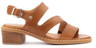 Pikolinos Blanes Sandalias Tacón Mujer | en Cuero | Hebilla | Tacón Medio