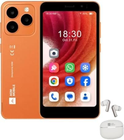 AGM N2 Mini Smartphone, Android 16 go Buds 8 Auricolari Bluetooth Senza Fili con ANC Cancellazione Rumore, Bluetooth 5.4,