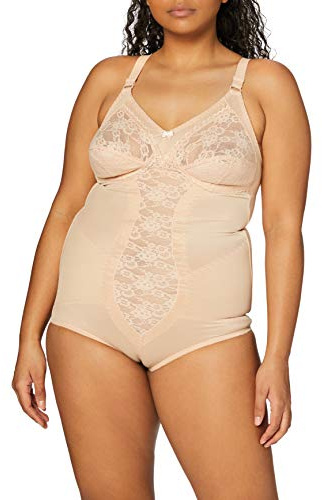 Sassa Damen BH Hosen-Korselett, Einfarbig, Gr. 100B, Beige (Puder 00400)
