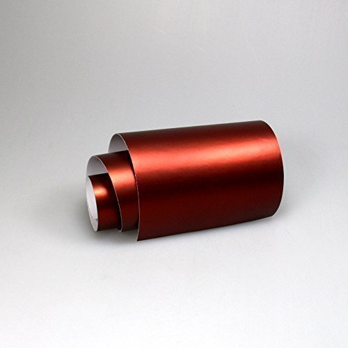 TipTopCarbon 16,45€/m² Chrom Autofolie Matt Ice Rot 0,3m x 1,52m Auto Folie BLASENFREI mit Luftkanälen 3D Flex